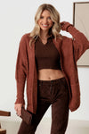 Knit Textured Two Pocket Open Front Cardigan - Tasha Apparel Wholesale