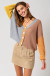 Colorful Long Sleeve Short Cardigan - Tasha Apparel Wholesale