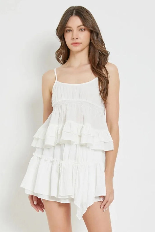 Fit-Flare Wrap Tiered Mini Skorts - Tasha Apparel Wholesale