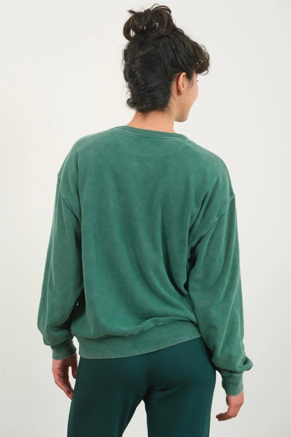 Oversized Cream Cotton Blend Crewneck Soft Relaxed Fit Pullover Sweater - Tasha Apparel Wholesale